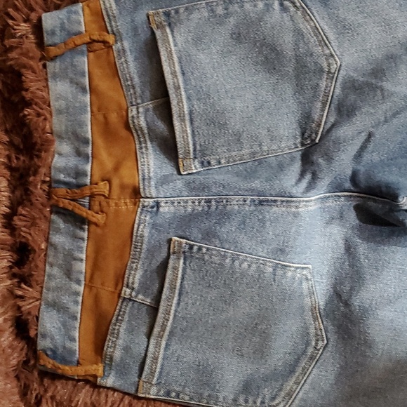 Good American Suede & Denim Jeans NWT - Picture 3 of 5
